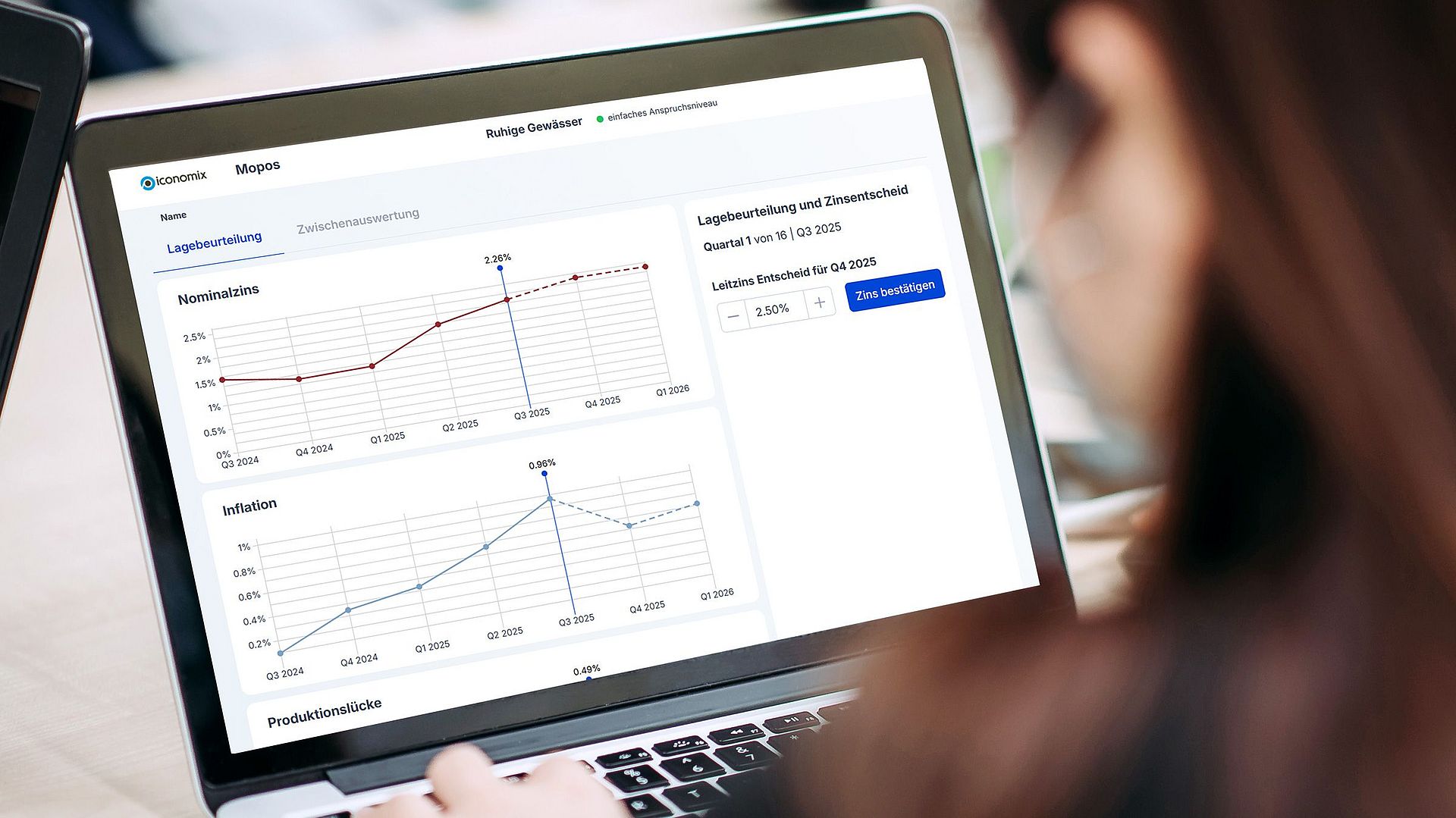 Geldpolitik: Anwendung mit der Simulation Mopos