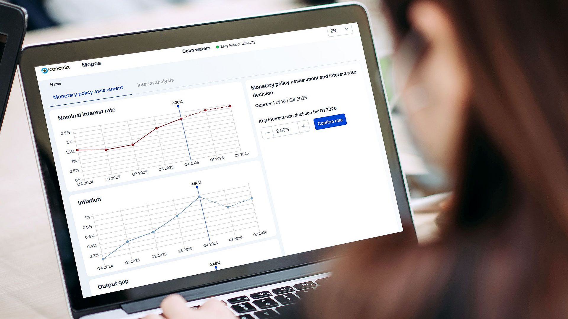 Iconomix web-based simulation Mopos