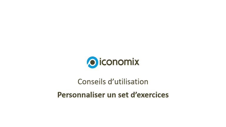Tutoriel vidéo: Personnaliser un set d’exercices